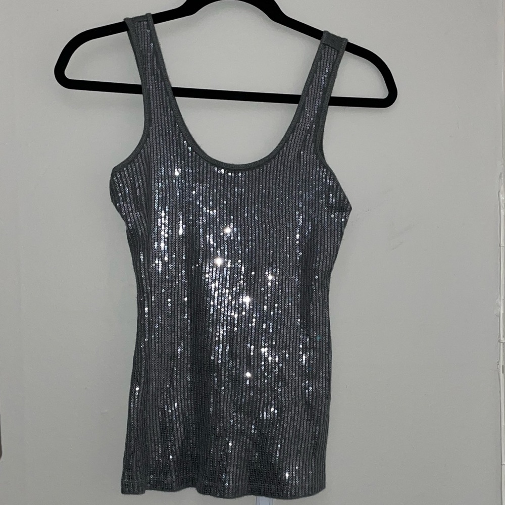 Gray with sequence.this is from Express size 2